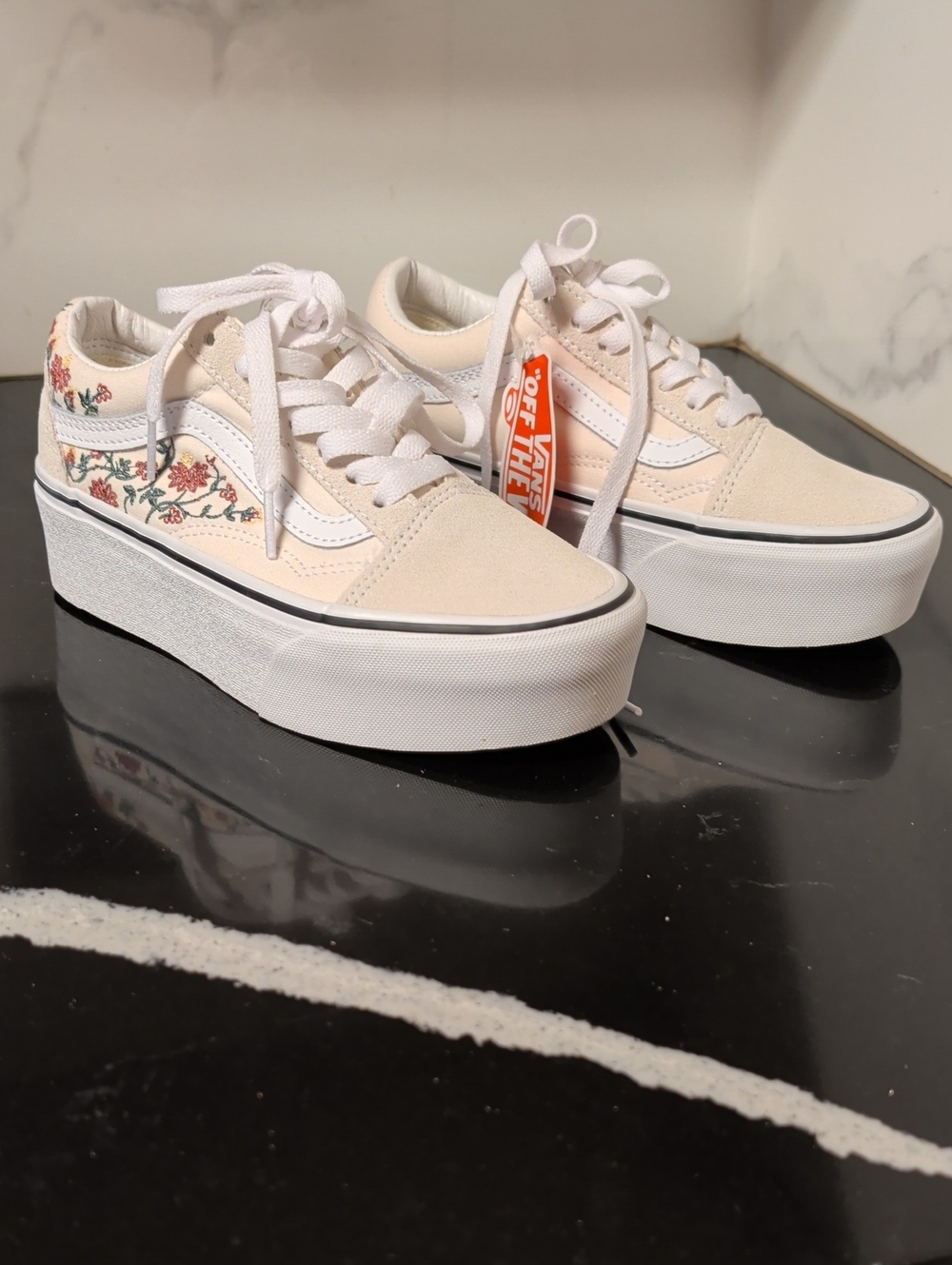 Vans Old Skool Stackform 'Floral Embroidery' Sneakers Size M3.5 W5 NWT MSRP $85 - Picture 6 of 11